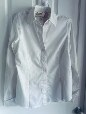 Banana Republic White Button-Down Shirt